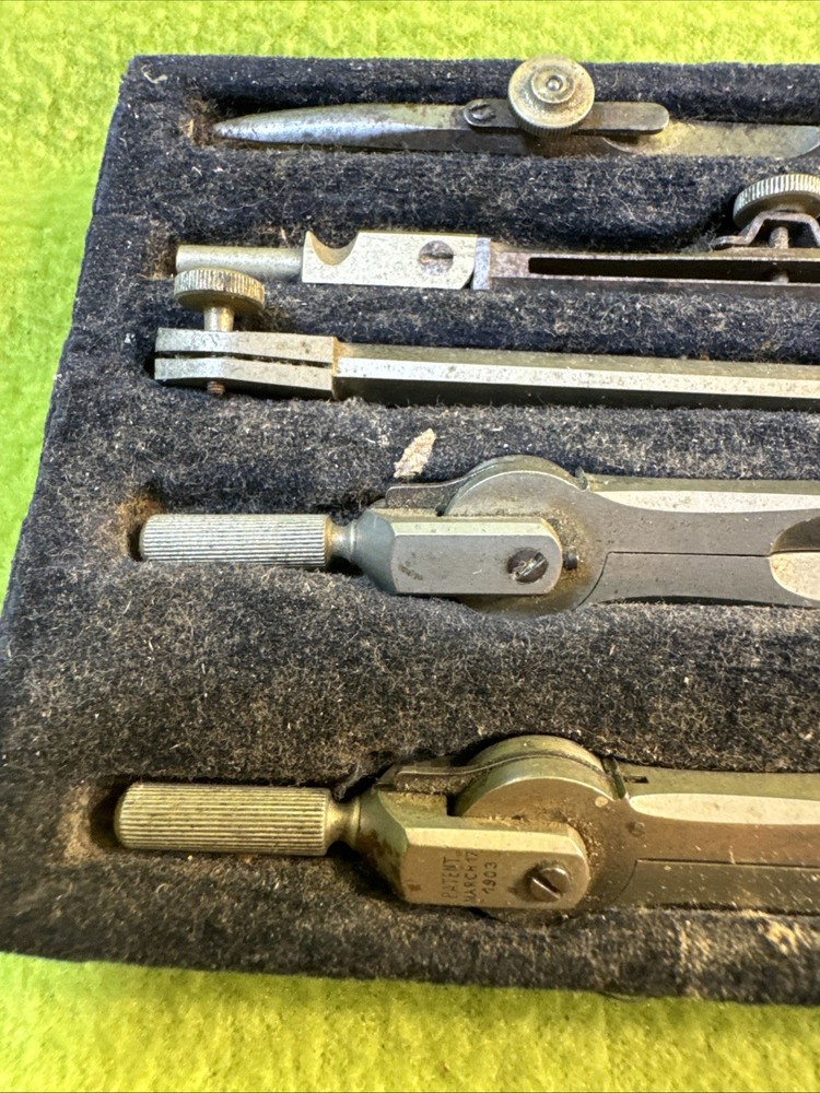 Vintage Schoenner Draftsman Drawing Instruments Set Made In Germany