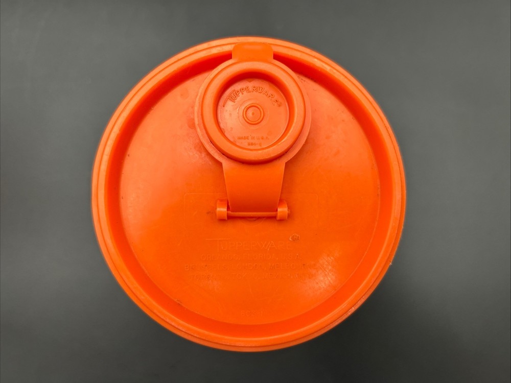 Tupperware Orange 2 Quart Pitcher & Slim Tall Liquid Container W/ Pour Spout