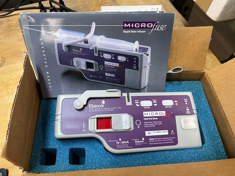 Baxa MicroFuse Rapid Rate Syringe Infuser Pump REF 6001