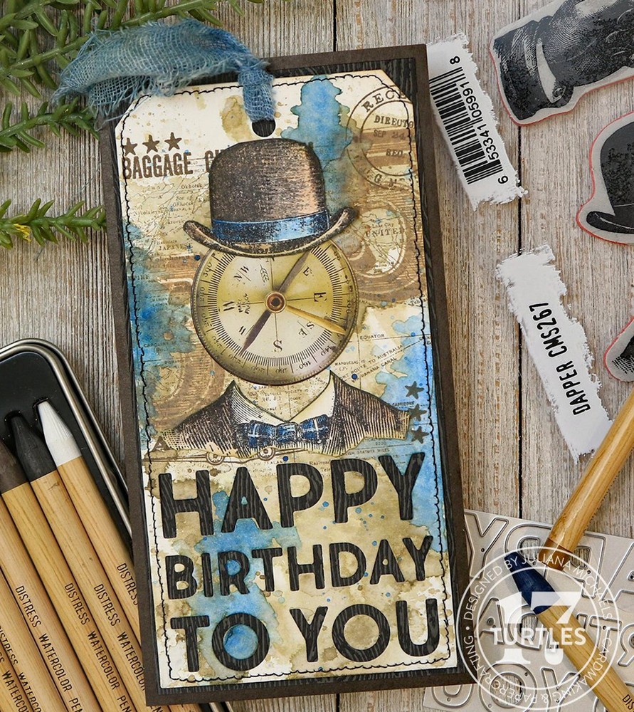 Sizzix Thinlits Bold Text #1 7pc set #665847 Retail $34.99 designer Tim Holtz