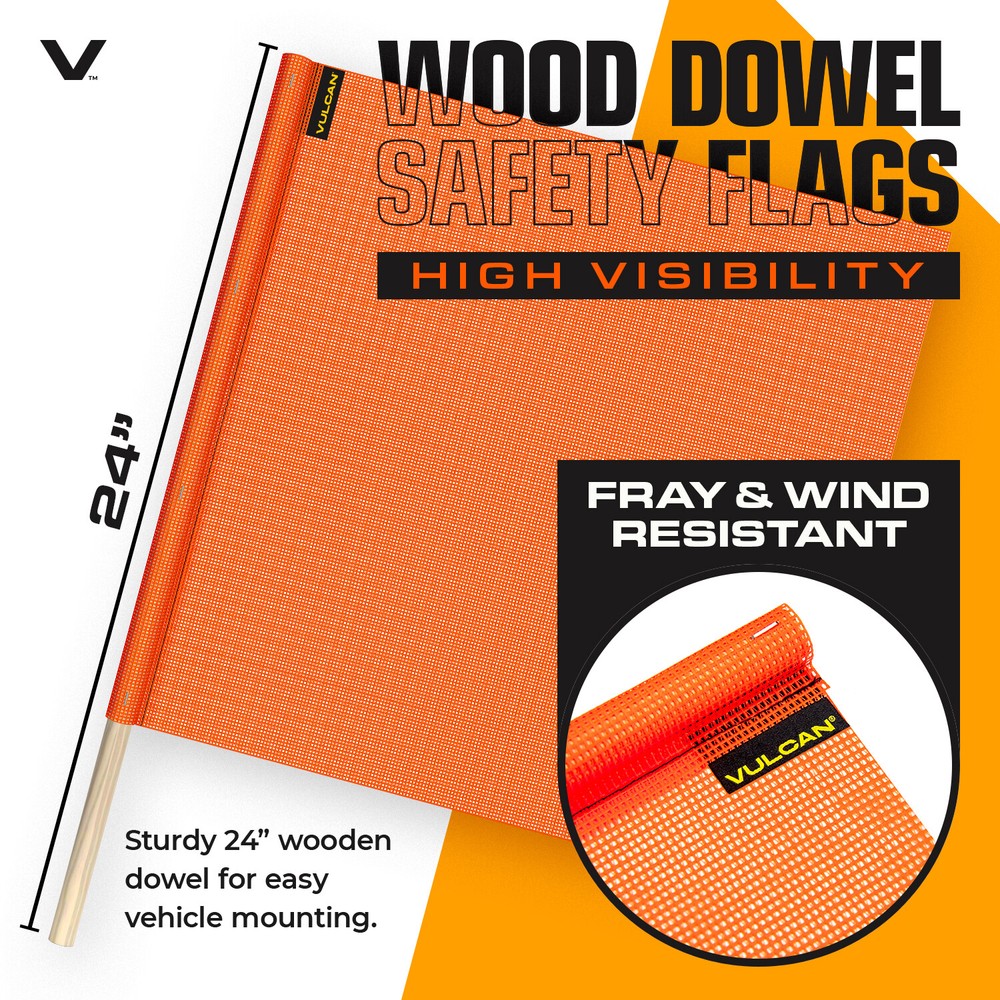 VULCAN Premium Oversize Load Flags, Banners, & Magnets Kit