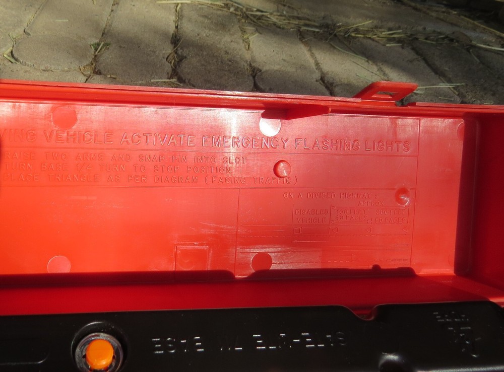 Sate-Lite Emergency Warning Triangle DOT Approved Reflective Safety Roadside Kit