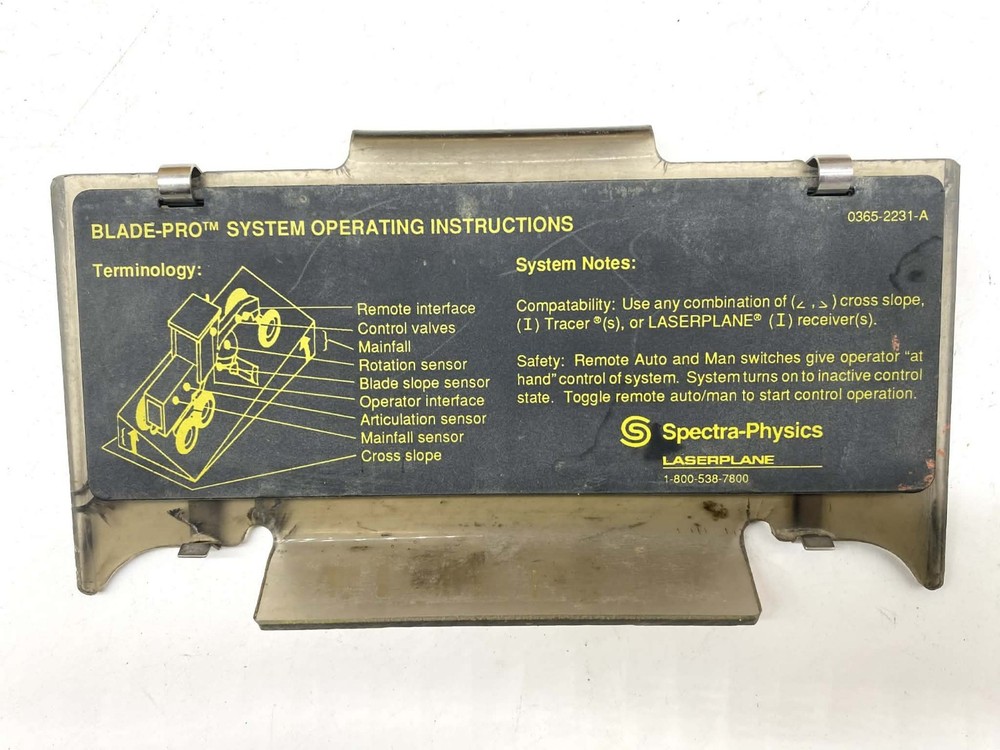 Spectra Physics LaserPlane Blade-Pro 0365-2000 Control Panel & Tracers•