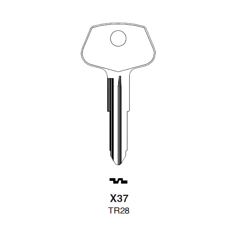 TR28 / X37 Key Blank Nickel