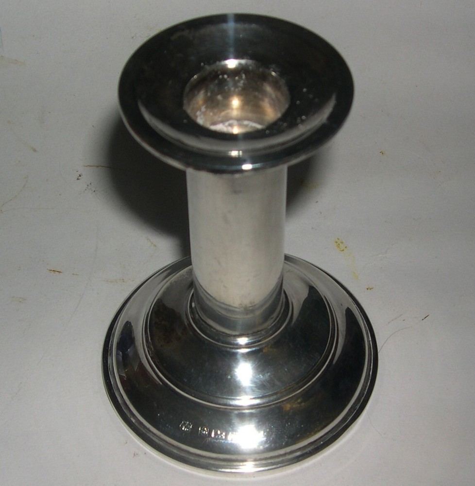 William Neale stylish Silver Column Style Candlestick c1912
