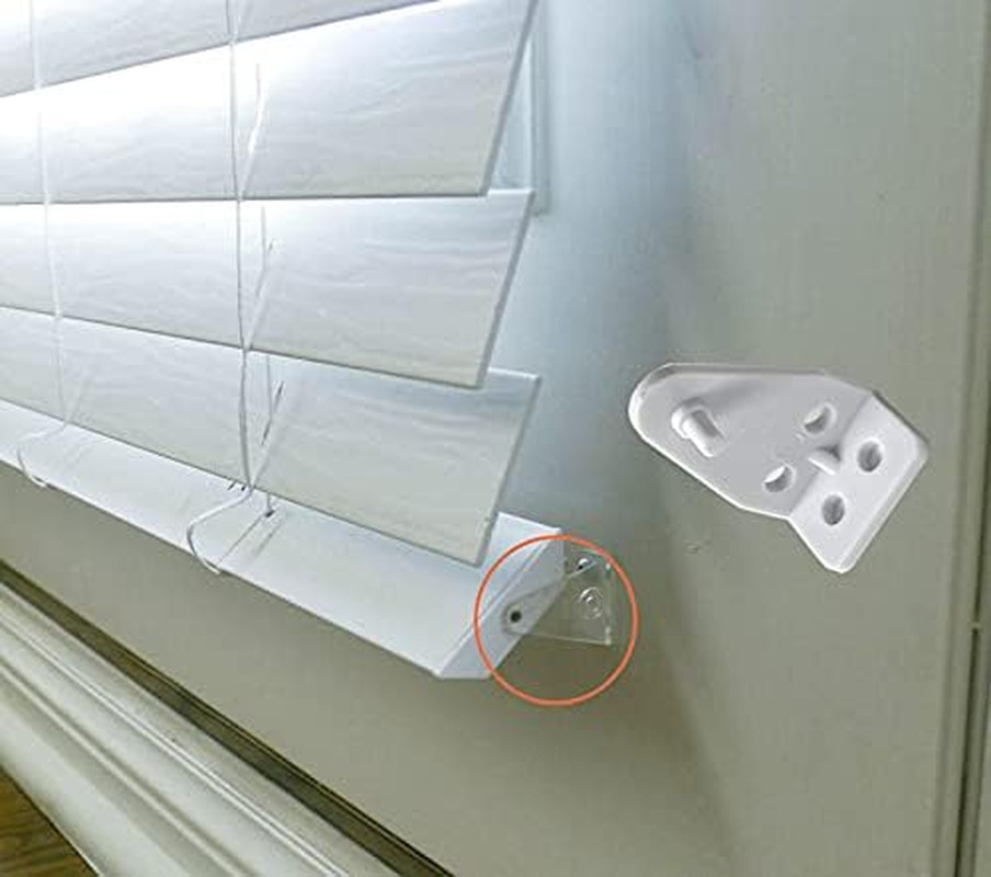 16Pcs Hold down Bracket Bottom Rail Hold Clips White Plastic on 1Inch Mini Blind