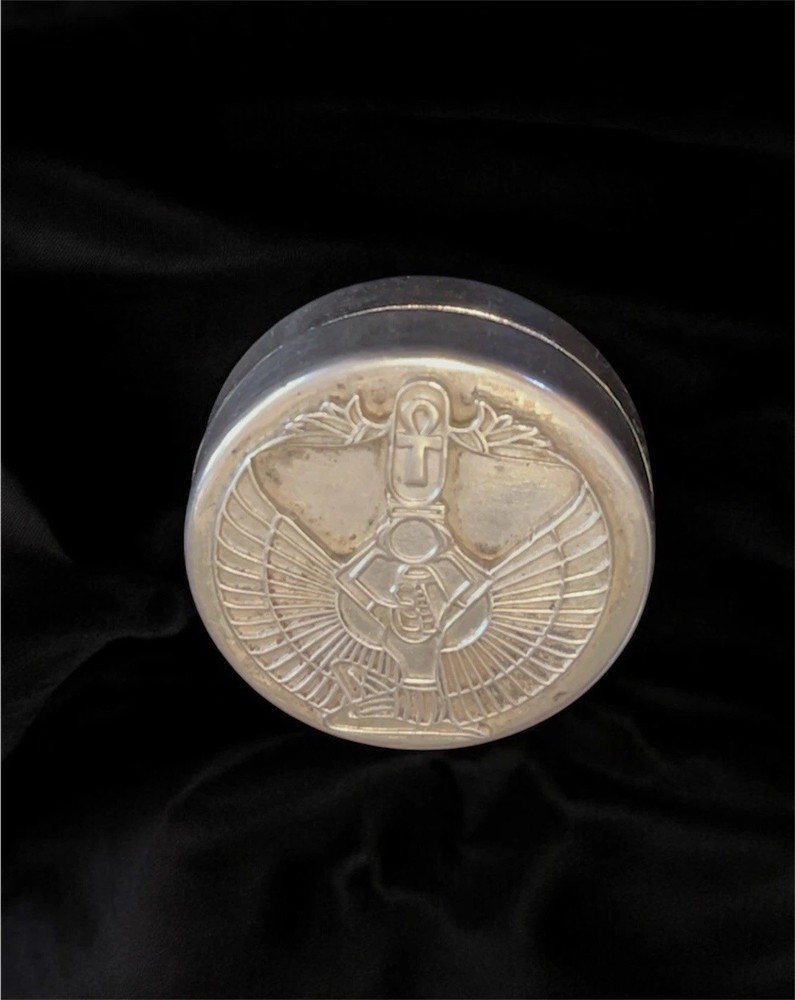 Egyptian Snuff Box-.925 Sterling Silver