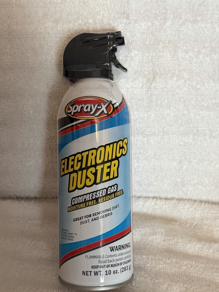 Spray-X Dust Blower Electronics Duster Compressed Gas Moisture Free 10 oz