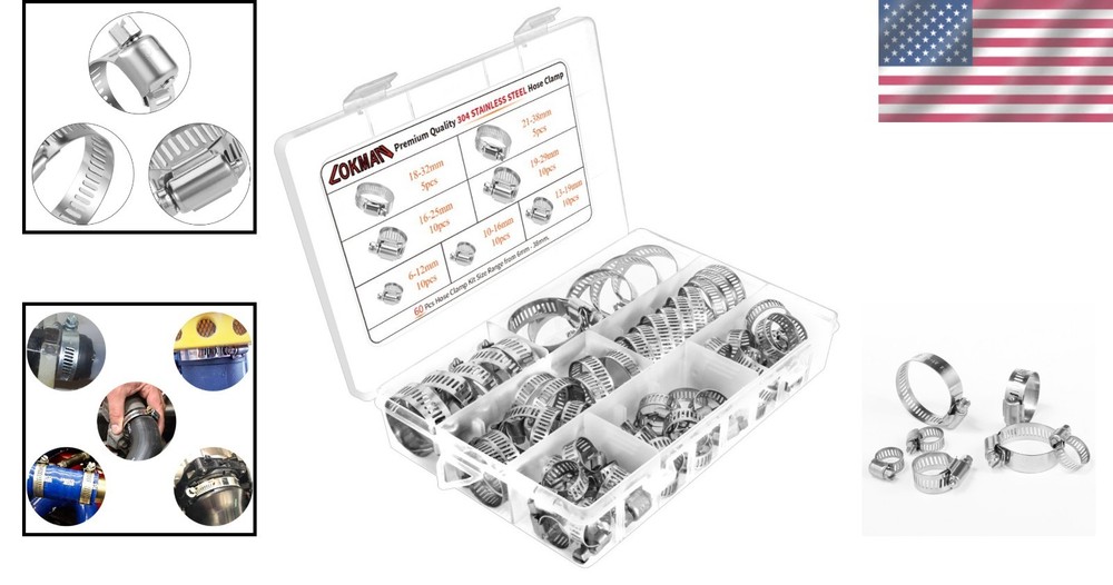 Stainless Steel Hose Clamp Assortment Kit
