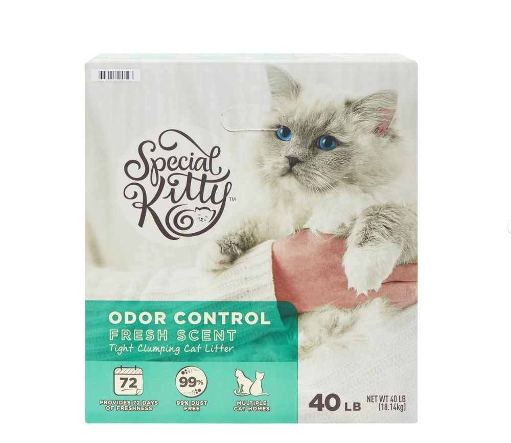 3 Box Special Kitty Scoopable Tight Clumping Cat Litter, Fresh Scent, 40 lb