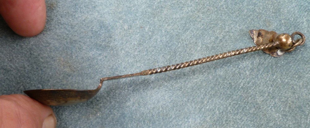 Norwegian Silver Birch Leaf Spoon HH 830S Twist Handle Norway