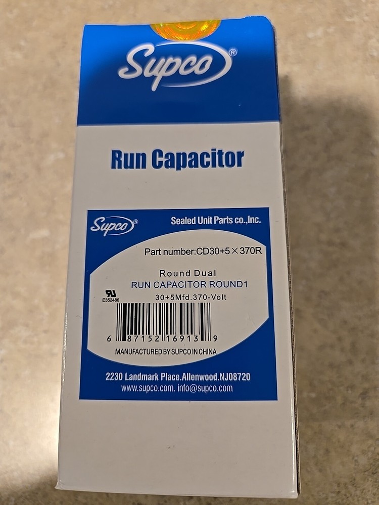 Supco CD30+5×370R Round Dual Run Capacitor