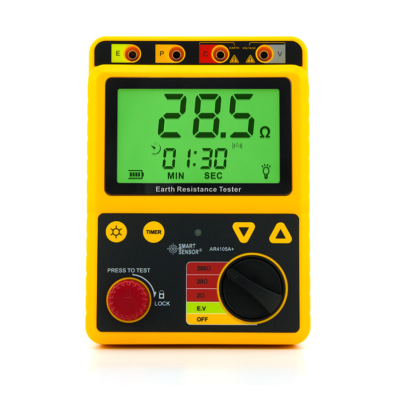 Smart Sensor AR4105A Earth Resistance Tester 2Ω/20Ω/200Ω