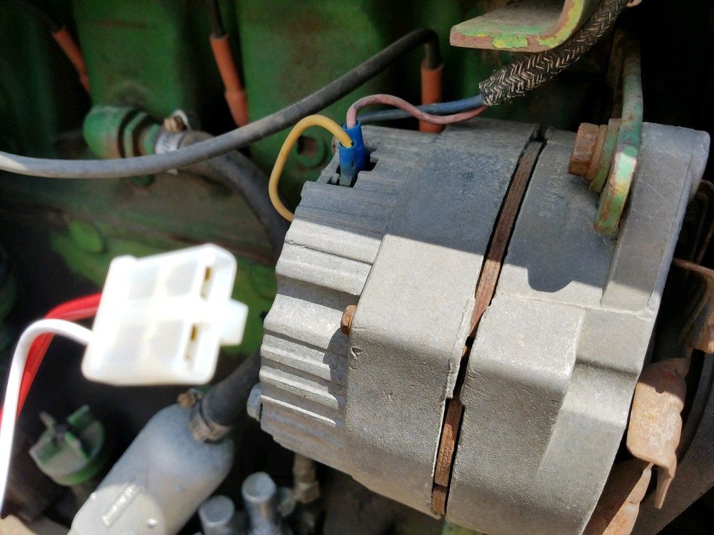 Pigtail for WHITE Tractor 2 Wire Delco Alternator W/ INTERNAL Regulator