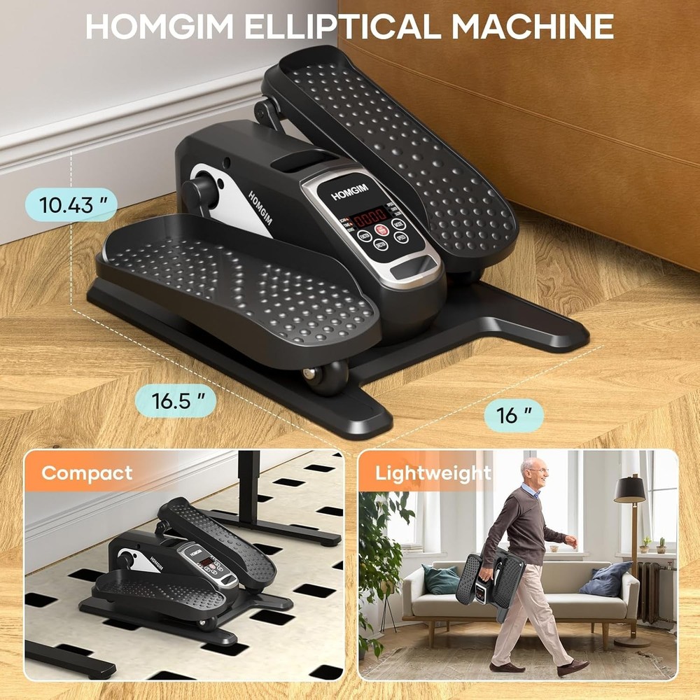 Under Desk Elliptical - Ultra Quiet Motorized Leg Exerciser with Remote Control