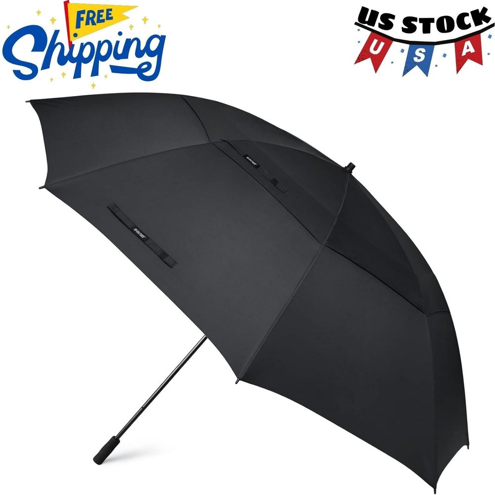 80 Inch Huge Large Oversize Golf Umbrella Double Canopy Vented Windproof Stick