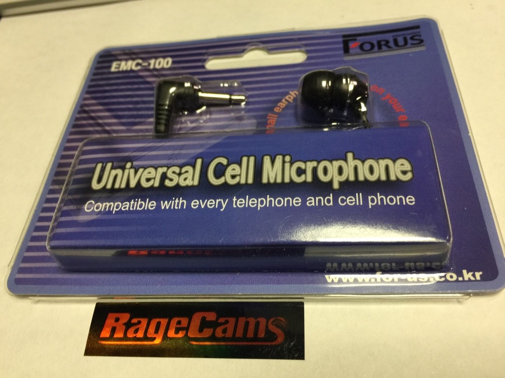 Forus Universal Cell Microphone EMC-100 Voice Recorder Plug Recording Solution