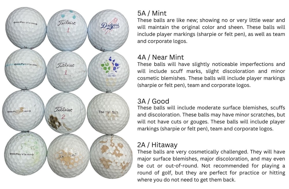Assorted Brands Orange Mix AAA 50 Used Golf Balls 3A