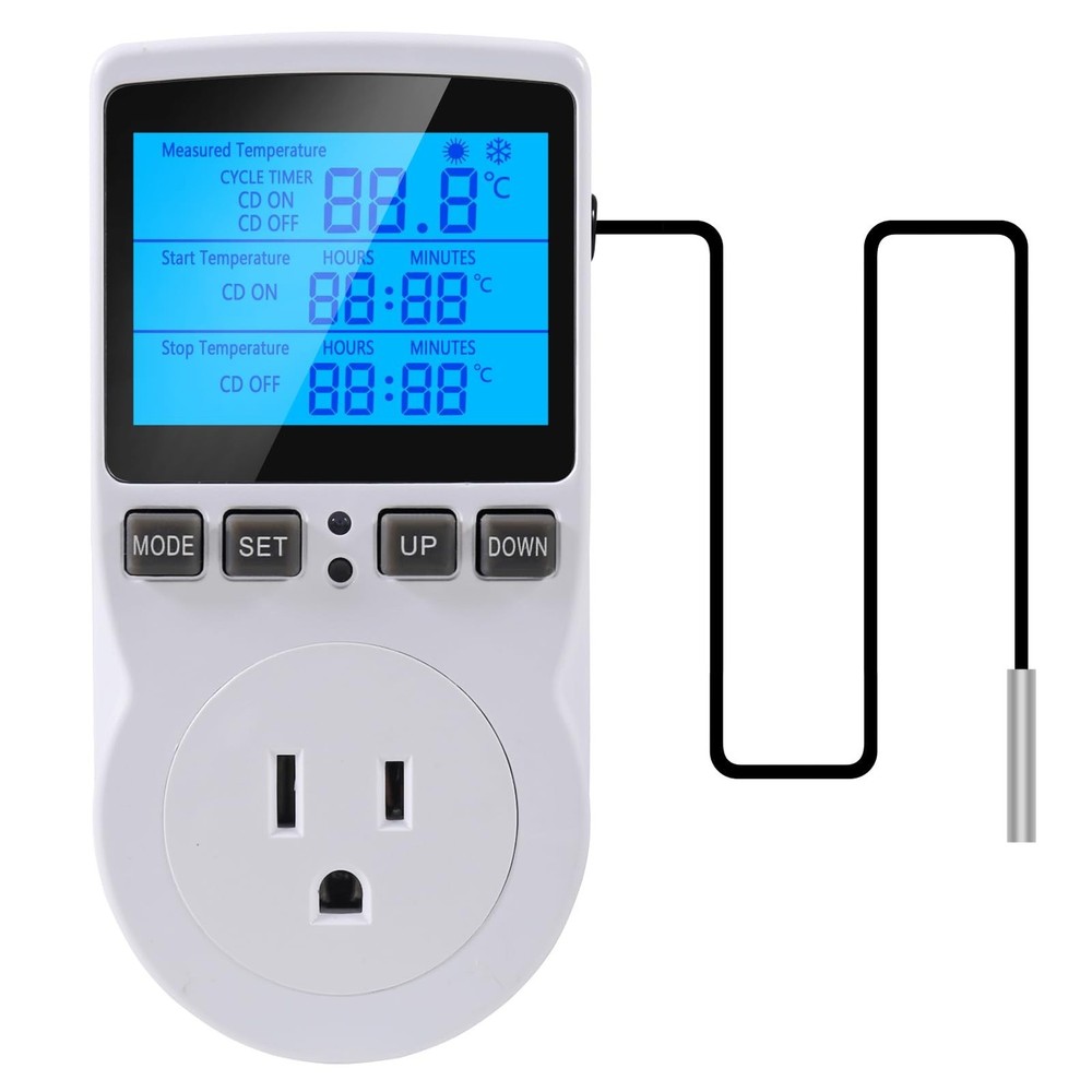 UMLIFE 1Pack Digital Temperature Controller Thermostat Timer - Reptile Thermo...