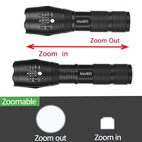 2 Pack LED Tactical Flashlight Water Resistant Military Grade 2000 2 pack