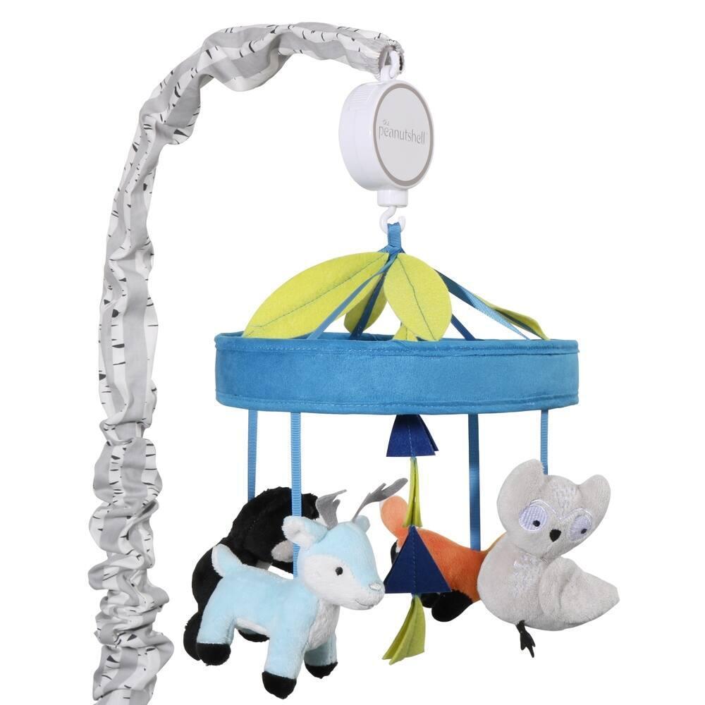 The Peanut Shell Woodland Dreams 7Pc Crib Bedding Set Include Mobile/Blanket++