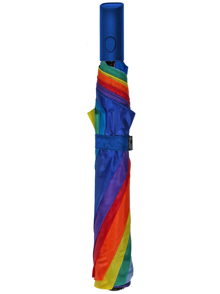 Misty Harbor Automatic Open Folding Rain Umbrella Rainbow