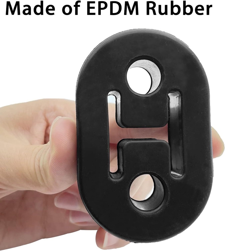 2pcs Mount Bracket Duty Rubber 2 Hole Exhaust Hanger Tail Pipe Bushing Insulator