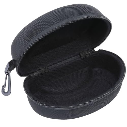4-Pack EVA Hard Ski Goggle Case - Snowboard Goggles Storage Holder, Black
