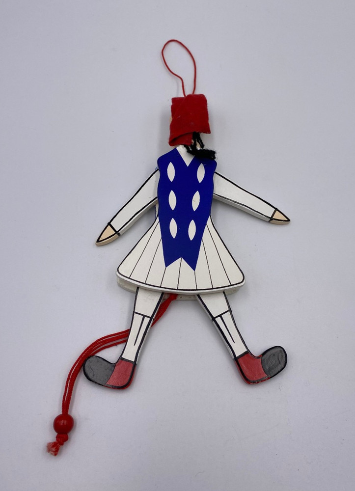 Vintage Pull String Puppet Wood Toy Greece