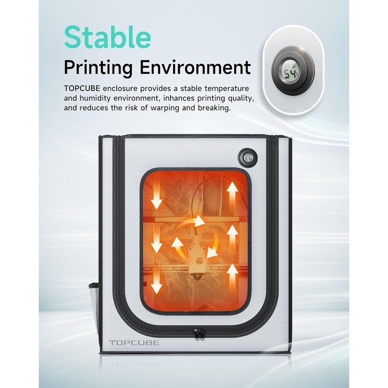 3D Printer Enclosure Noise Isolation Dustproof Temperature Control W/ LED Light