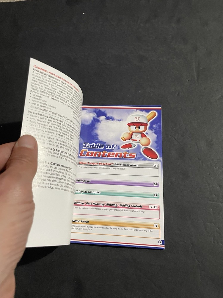 mlb power pros ps2 Manual Only