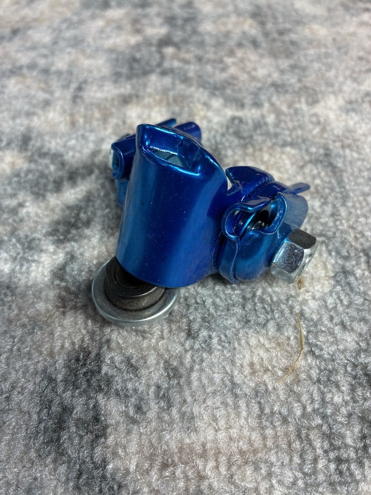 Saddle Clamp Seat Guts Blue Single Rail Old School Bmx