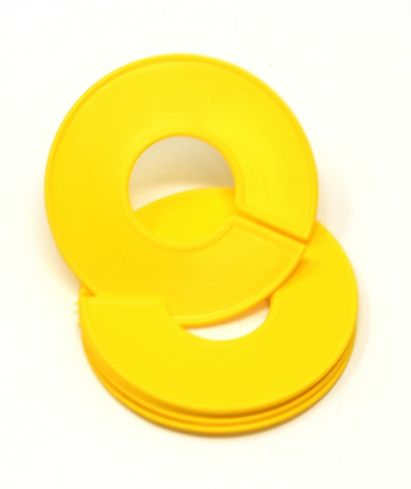 Yellow Round Plastic Blank Rack Size Dividers - Multi-pack