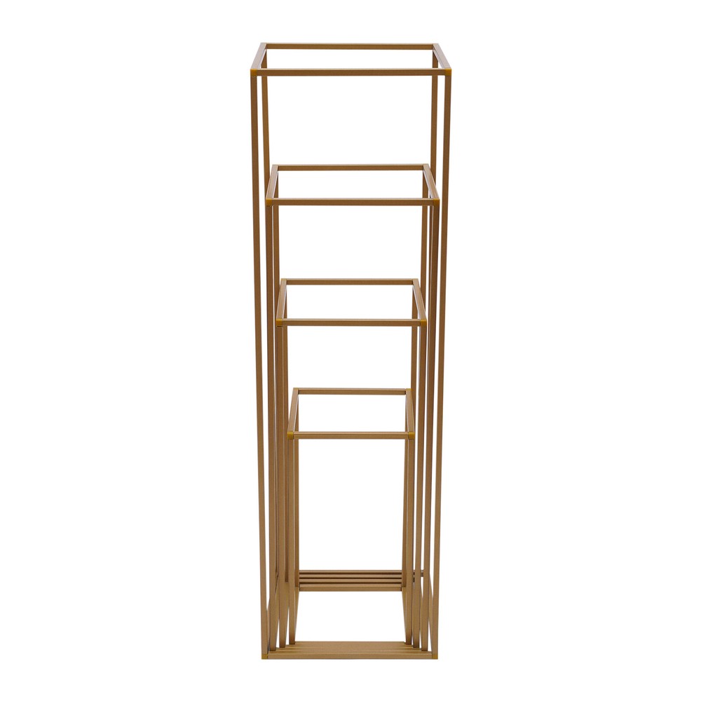 Gold Metal Flower Stand Rectangular Rack For Wedding Table Centerpieces Decor ??
