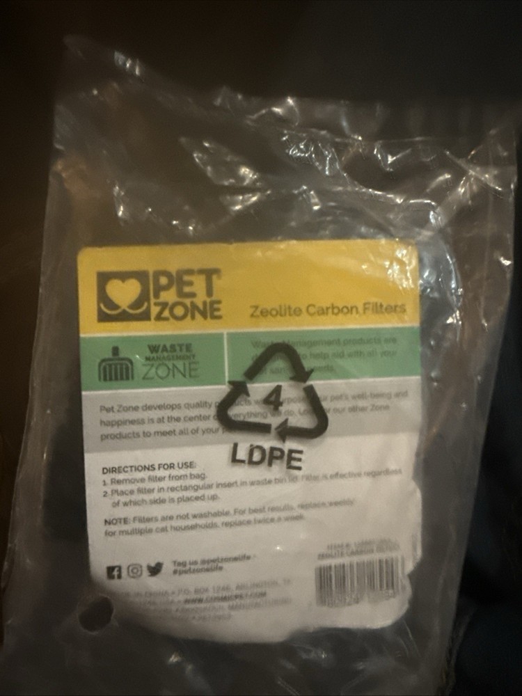 Pet Zone 6 Pack Zeolite Carbon Filters Automatic litter box