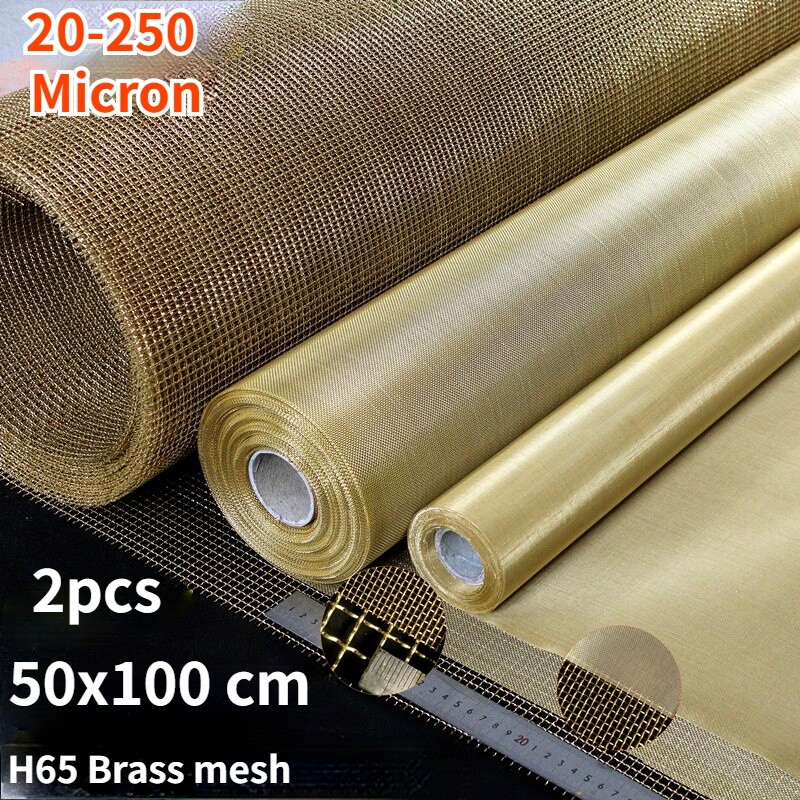 Pure Brass Mesh Dense Filter Woven Wire Screen Net EMF Shielding DIY Craft Art