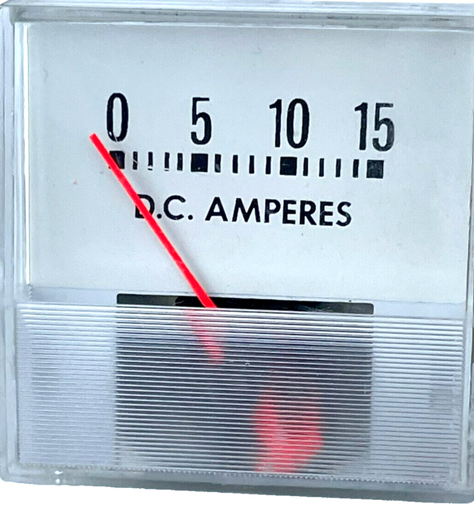 Associated -610197- Ammeter Horizontal 0-15 Amp Range