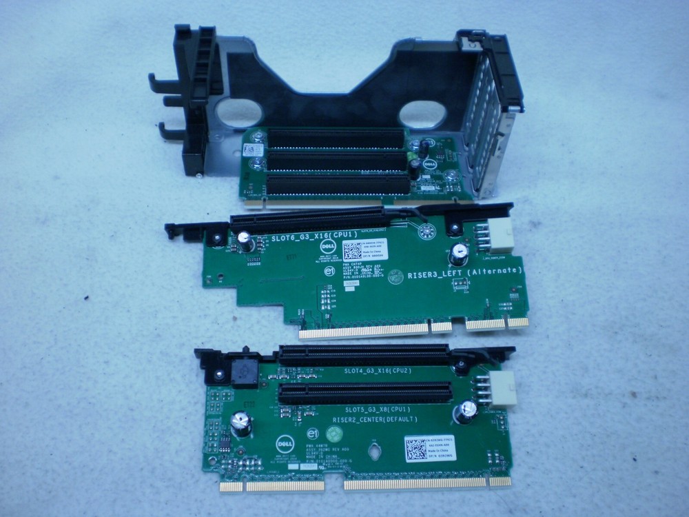 DELL server parts, RISER3 LEFT 800JH CARD GPU, riser2 center card, Riser 1 Right