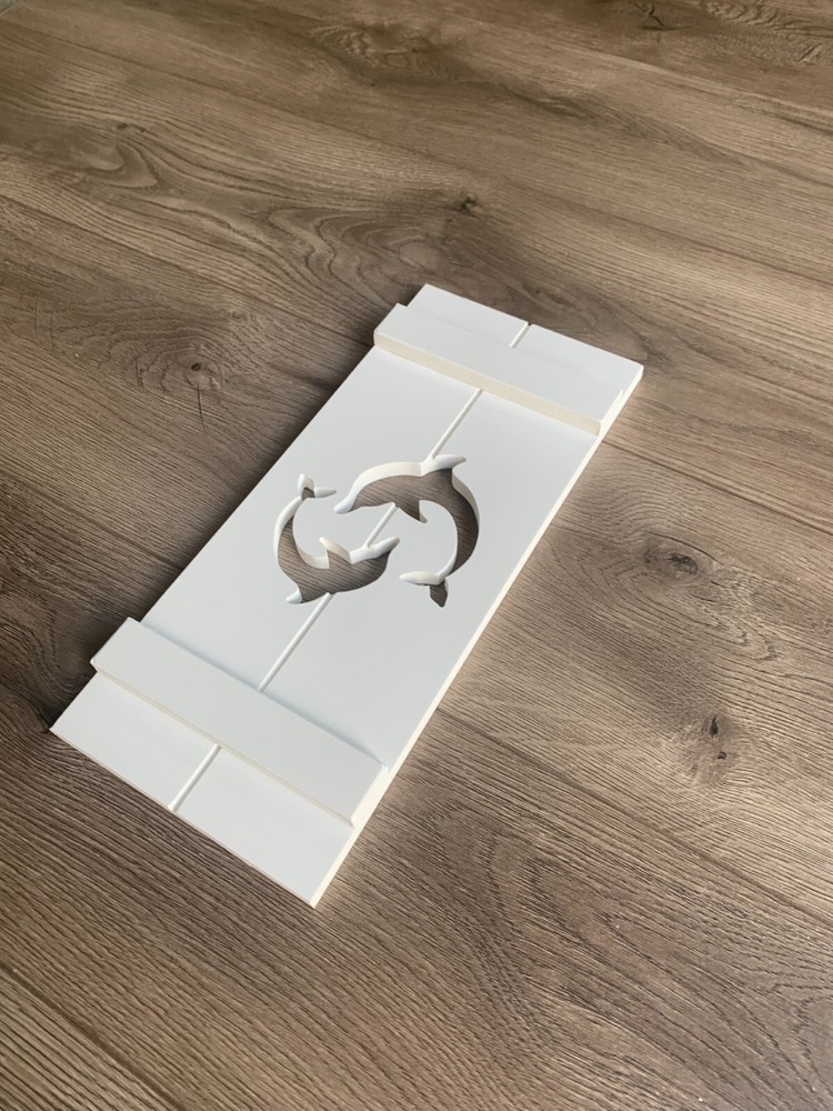 Custom Dolphin Shutter, PVC Exterior Shutter, Sold Individually