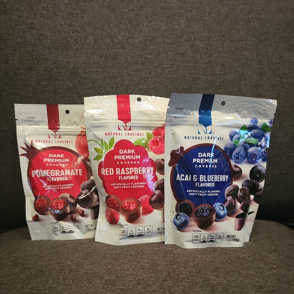 Natural Cravings Chocolate Covered 3 Different Flavored Fruit 3 Packs