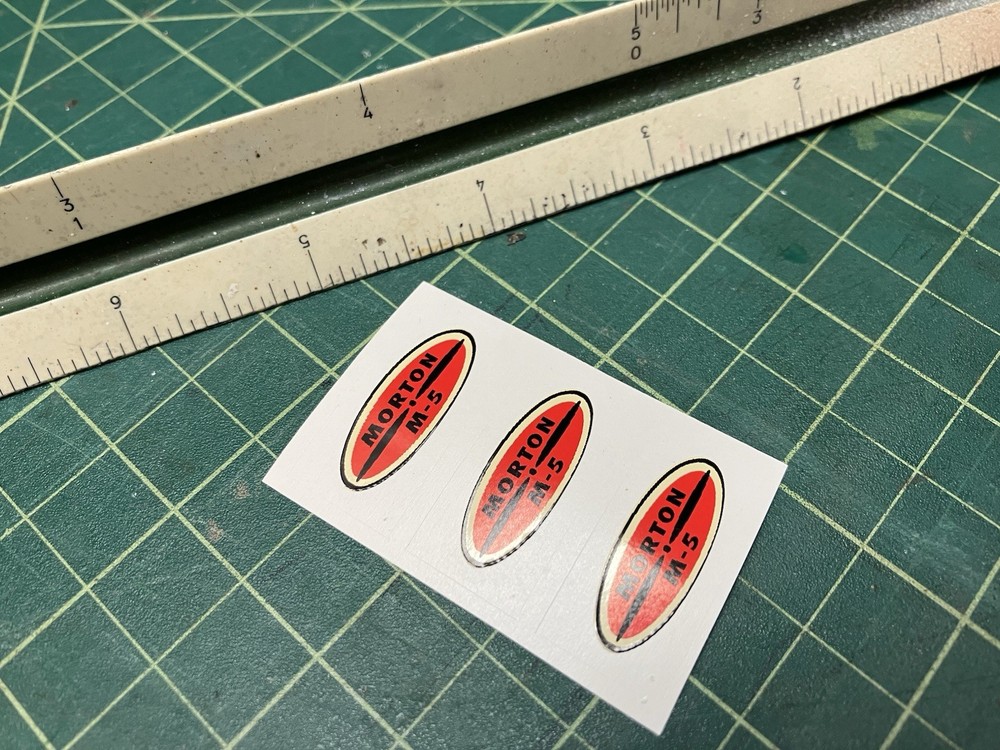 Morton M-5 Model Radial Engine Blade DECALS ONLY (3) New!