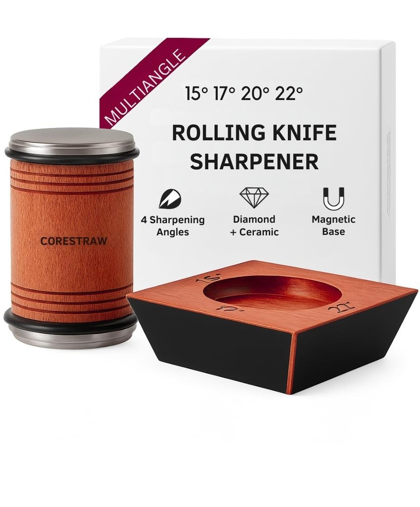Rolling Knife Sharpener Kit – Multi-Angle Kitchen Knife Sharpening Tool for R...