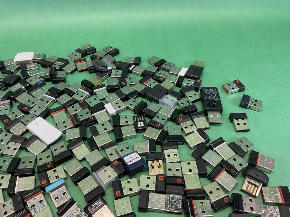 Lot Over 275 Usb Receiver Dongles. Mostly Logitech - Many Unifying Nano UNTESTED