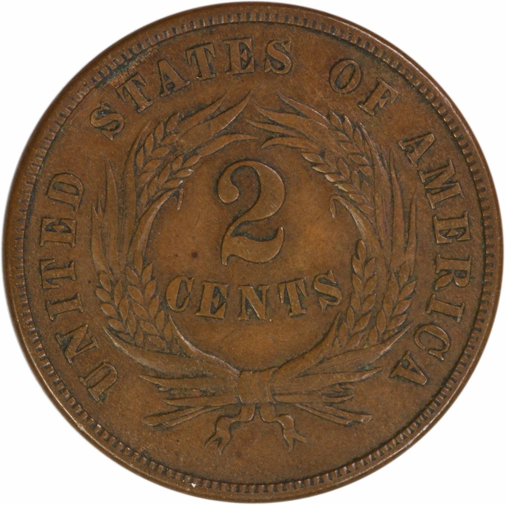 1868 Two Cent Piece AU Uncertified #122