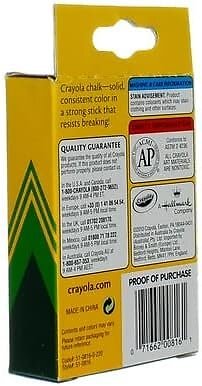 Crayola Chalk, Assorted Colors 12 ea ( Pack of 1)