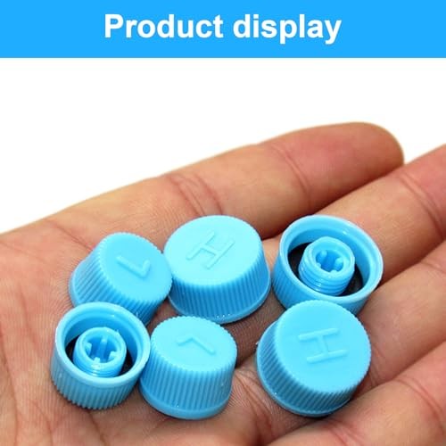 Blue Replacement Car A/C Valve Core Caps, Leakproof R134a Air Conditioning 2PCS