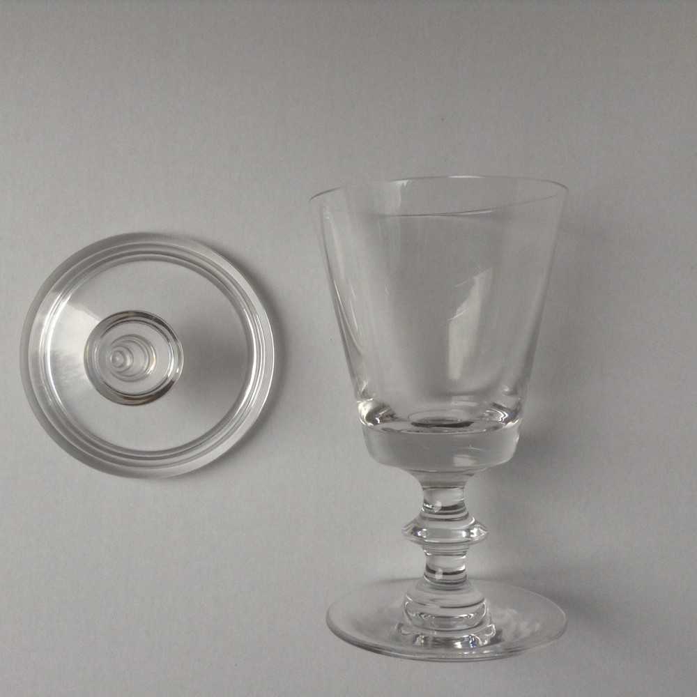 Val St. Lambert Candy Jar signed about 12" Tall [with lid] SIGNED