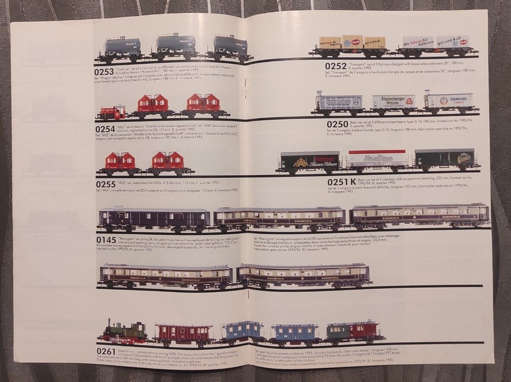 catalogue Arnold 1993 model railway train HO