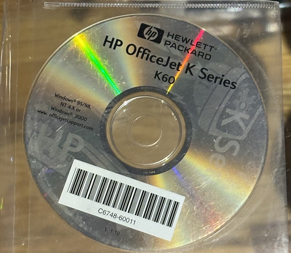 HP OfficeJet K Series Installation Disc CD ROM Windows 95/98