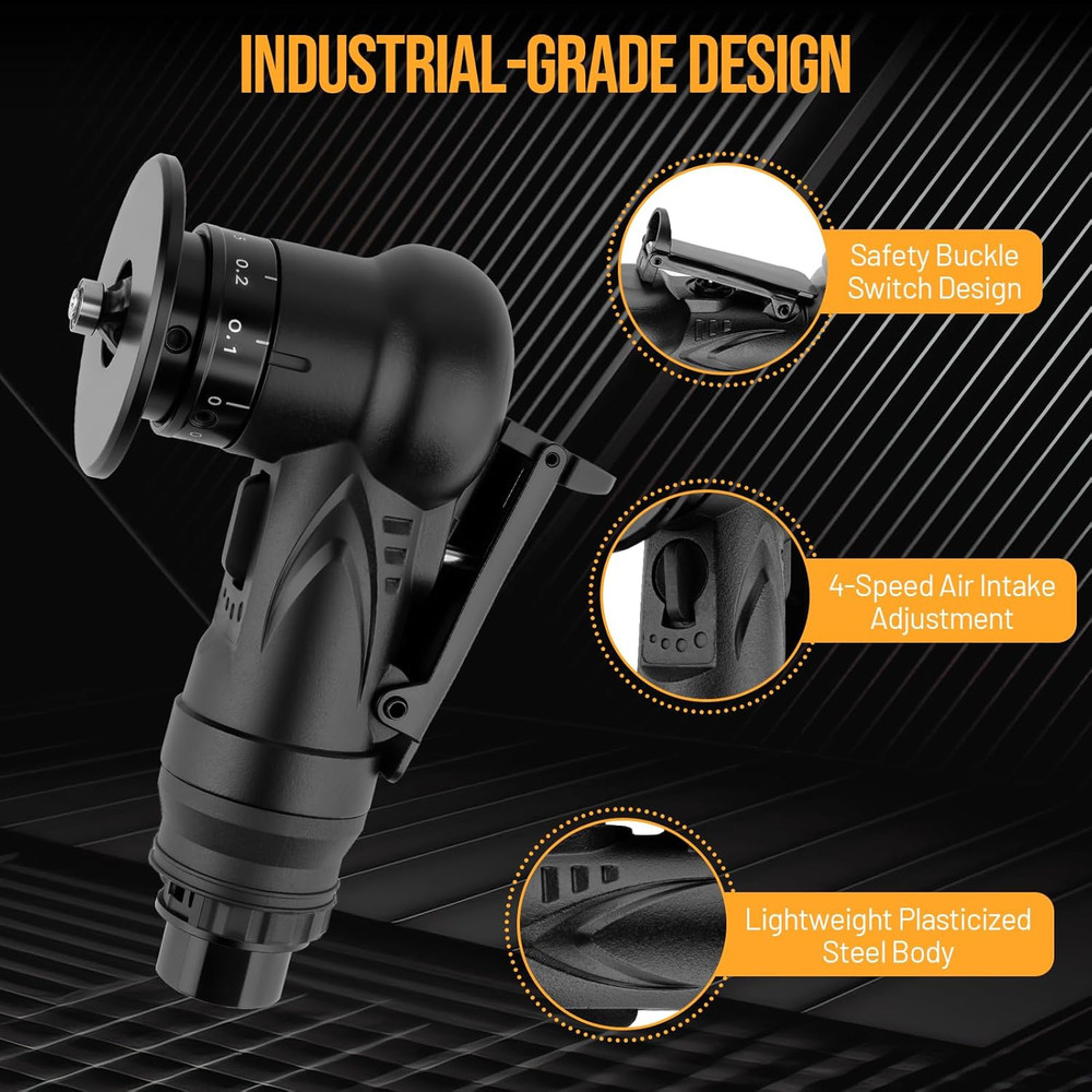 Beaiguna Pneumatic Chamfering Tool, Chamfer Tool with 6 C-Angle & 6 R-Angle Blad